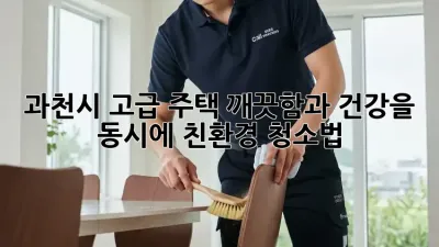 과천시 고급 주택, 깨끗함과 건강을 동시에! 친환경 청소법
