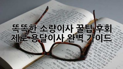 똑똑한 #소량이사 꿀팁🍯 후회 제로! 용달이사 완벽 가이드✨